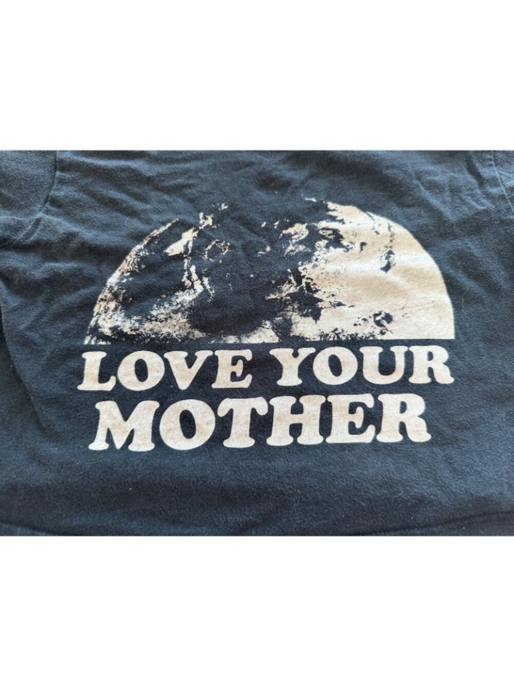 Tiny Whales Toddler Sz 3 Black Love You Mother Crew Neck Tee Boho Hippie - Picture 2 of 6